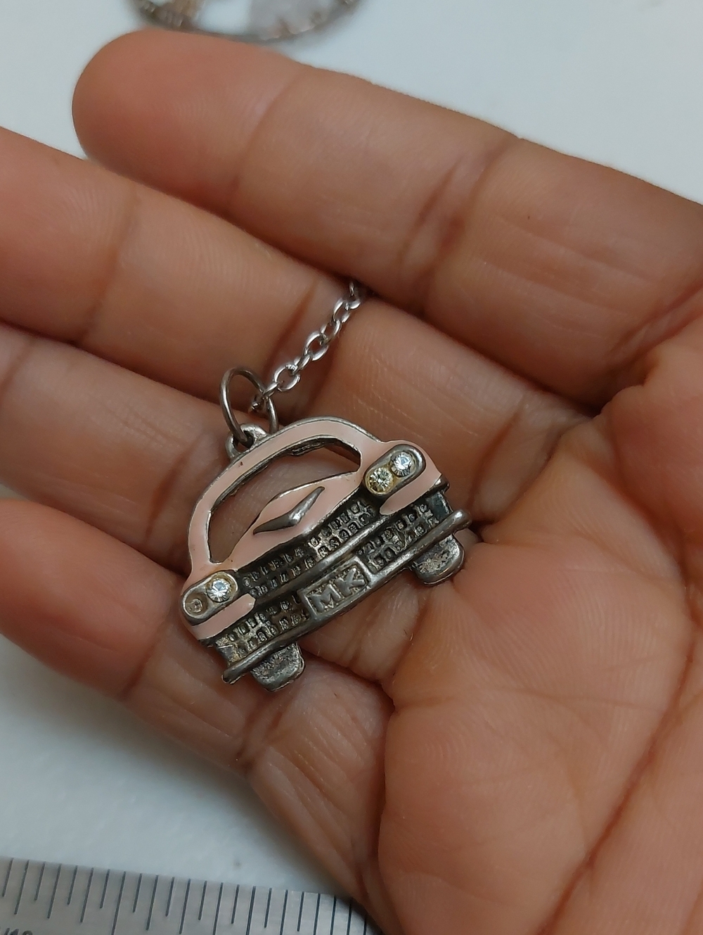 Vintage Collectors Item Mary Kay MK Pink Classic Car Promo Charm Pendant